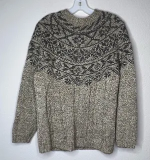 Vintage Northwest Blue‎ Wool Blend Sweater Tan Size L thumbnail 1