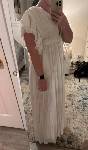 White flowy dress thumbnail 2