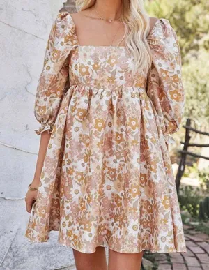 Storia ‼️ Floral Puff Sleeve Babydoll Dress‼️ thumbnail 1