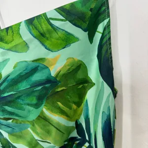 Zara Green Tropical Palm Leaf Satin Long Maxi Slip Dress Size XS thumbnail 5