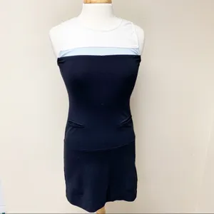 Sanctuary Colorblock Mod Shift Mini Dress Black White Blue S thumbnail 2