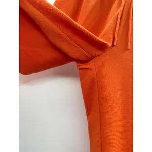 Aritzia Sunday Best Joggers Women's Medium Orange Waffle Knit Lounge Pants‎ thumbnail 3