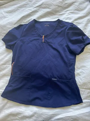 Jaanuu Navy  Scrub Top thumbnail 1
