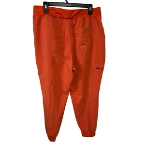 Figs Orange Red Drawstring Jogger Scrub Pants With Pockets For Women Size XL thumbnail 4