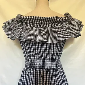Her Entire Name Says Grace Gingham Dress Sz S Ruffle Cottage Coquette Prairie thumbnail 10