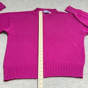 Vintage Lions Pride Magenta Pink Crewneck Sweater Made in USA Women Large Knit‎ thumbnail 5