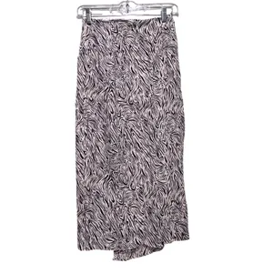 Mango Zebra Print Patterned‎ Midi Wrap Skirt Black White Size XS thumbnail 3