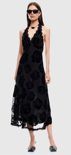 Lioness Stars Align Midi Dress Halterneck Size M thumbnail 1