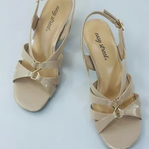 Easy Street Beige Strappy Heels thumbnail 11