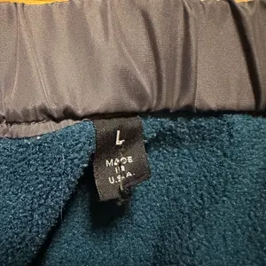 Patagonia gray windbreaker fleece lined zipper pants snow large thumbnail 2