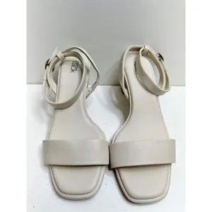 Nordstrom Rack Sandals Womens Size 9 Bone‎ Strappy Faux Leather Open Toe thumbnail 7