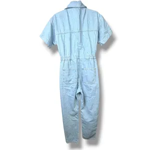 Free People We The Free Marci Coverall Clear Skies Cotton Denim Button Jumpsuit thumbnail 6