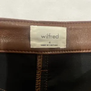 Wilfred The Melina High-Waisted Vegan Leather Pants In Cognac Brown Size 4 thumbnail 9