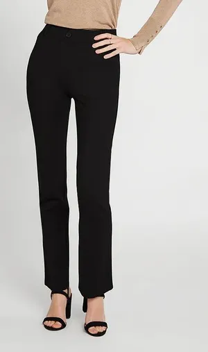 Betabrand Classic Dress Pant Yoga‎ Pants Straight In Black Size Medium thumbnail 1