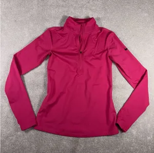 nike womens pink half zip running pullover medium thumbnail 1