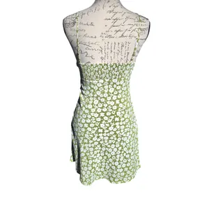 Princess Polly‎ Tasmin Green Floral Mini Dress Spaghetti Strap Tie Front US 4 thumbnail 6