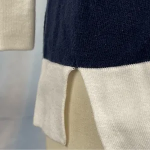Y2K Preppy Nautical Polo by Ralph Lauren Navy White Stripe V-Neck Quiet Luxury thumbnail 3