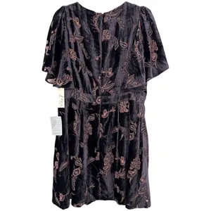 Eliza J Velvet Burnout Cape Sleeve Floral Paisley V Neck Dress Size 16 Feminine thumbnail 5