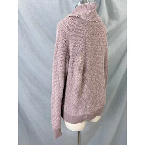 Free People By Your Side Mauve Chunky Cowl Neck Oversized Sweater Small thumbnail 7