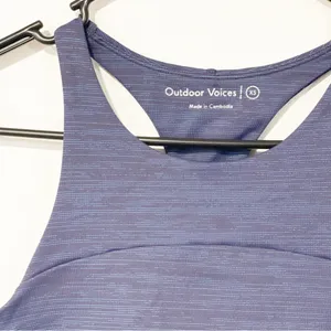 Outdoor Voices Size XS Move Free Crop Top‎ Blue Longline Sports Bra thumbnail 2