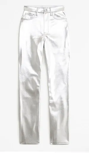 Silver Leather Pants thumbnail 1