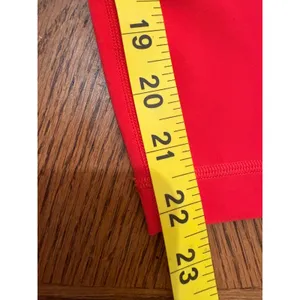 Lululemon Leggings Wunder Under Women 2 Red High Rise Cropped 23"LW6CAMS thumbnail 2