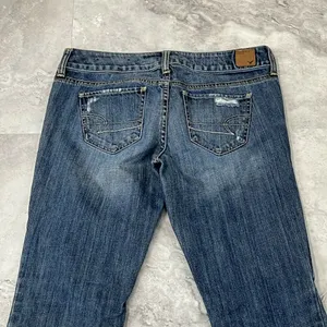 American Eagle Jeans Straight Super Stretch Distressed‎ Holes thumbnail 3