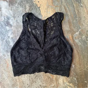 Soma Bralette Lace Racerback Women’s Size Medium Black Intimates Chic thumbnail 7