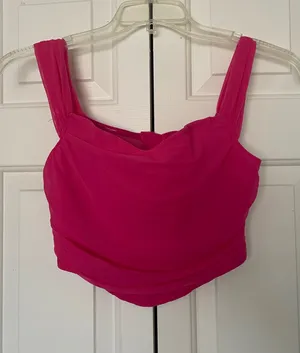 Hot Pink Corset Top thumbnail 1