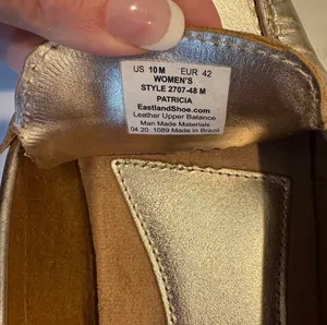 Metallic Gold Driving Loafer Flats Comfort Shoes 10 Holiday Eastland thumbnail 6