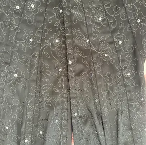 Vintage Y2K Black Corset Top w/ Floral Embroidery & Rhinestones 🖤 Gothic Coquette Bustier Small thumbnail 7