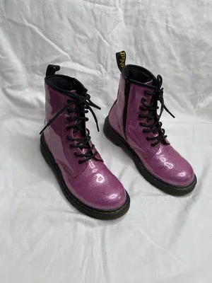 Dr. Martens 1460 Pink Glitter Boots Lace-Up Size 6 Womens EU 37 thumbnail 2