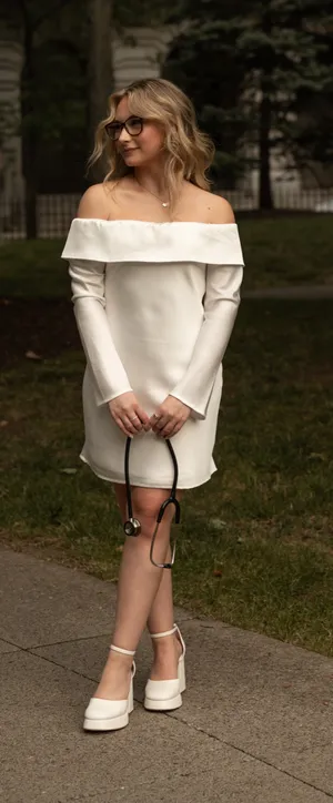 White Long Sleeve Dress Lulus thumbnail 1