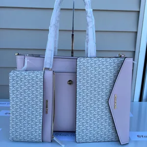 Michael Kors Powder Blush Maisie Tote 3 In 1 Large Leather Purse thumbnail 2