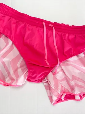Nike Dri-Fit Printed Tempo Running Shorts - Large - Pink/White thumbnail 9