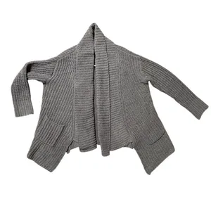 POL Chunky Chenille Knit Cardigan Grey Size L Oversized Boho Cabincore Cozy thumbnail 6