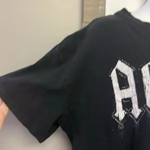 AC/DC Cotton:On Black Relaxed Boyfriend T-Shirt Distressed Goth Grunge Small thumbnail 6