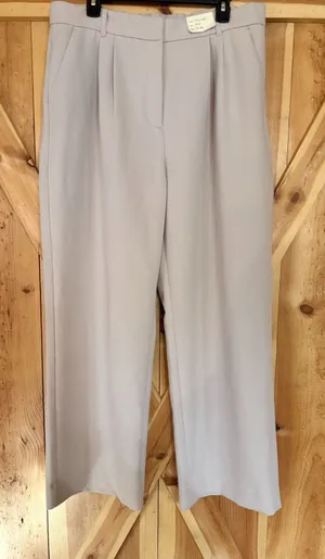 Abercrombie & Fitch Women's Sloane Ultra High Wide Pants Trousers Beige 33 X 16R thumbnail 1