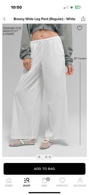 Alo yoga breezy wide leg pant thumbnail 2