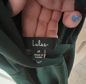 Lulus Wonder Whirl Dark Green Twist Back Skater Dress thumbnail 6