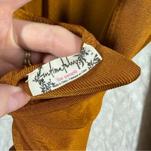 Free People‎ Intimately Orange Gold Turtleneck Bring It Back Bodysuit thumbnail 4