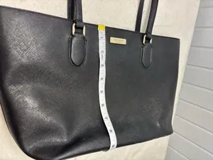 Kate Spade New York Leather Cow Black Saffiano Tote with Gold Plaque‎ thumbnail 14