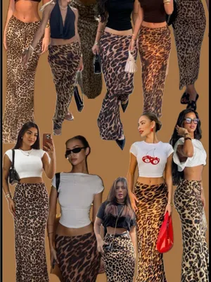 Dolce & Gabbana Silk Leopard-Print Denim Maxi Skirt Sz 6 Brown Black Blue thumbnail 2