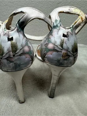 Ted Baker Woodland Floral Ankle-Strap Stiletto Sandals in Blush Pink SZ:39/8.5 thumbnail 8