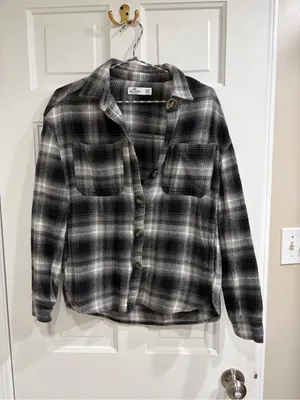 Hollister XXS Flannel shirt shacket thumbnail 3