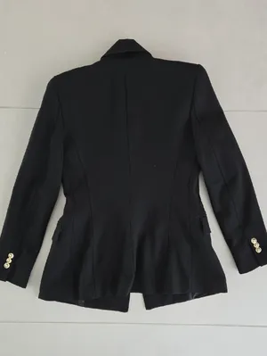 NWOT! Rare Zara Black Double-Breasted Blazer with Gold Buttons Size XS thumbnail 5