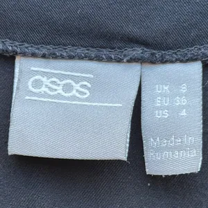 ASOS Black Button-Up V Neck Short Sleeve Women's Top size 4 thumbnail 10