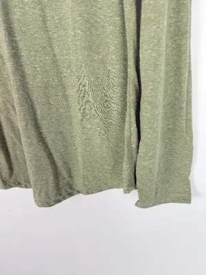 NWT Lulus Heathered Olive Green Long Sleeve T-Shirt Tee Basic Size Small S NEW thumbnail 3