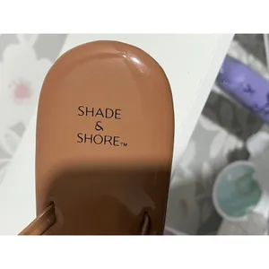 Shade & Shore shiny cognac Flip Flop Thong Sandals Women’s 9 Slip On thumbnail 3