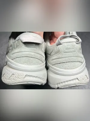 Hoka One One Size Men 7.5 Women’s 8.5 Clifton Suede Grey Sneakers thumbnail 4